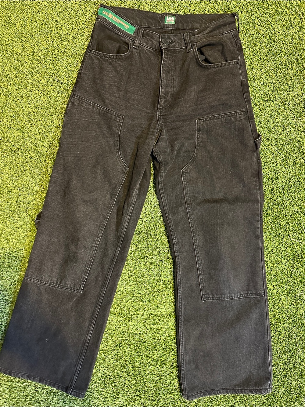 RARE Lee X SoonToBeAnnounced Black Carpenter Double Knee Pants 30x31